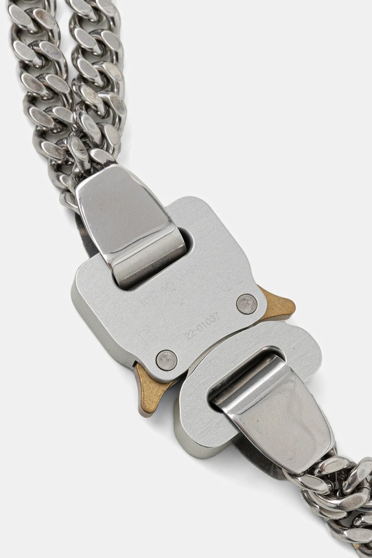 1017 ALYX 9SM collana 2x chain buckle AAUJW0219OT01 argento SS25