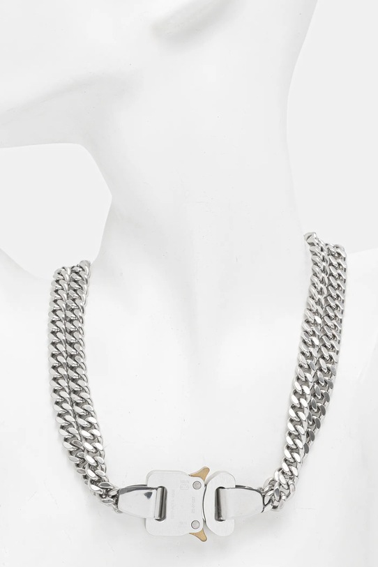 1017 ALYX 9SM collana 2x chain buckle argento AAUJW0219OT01