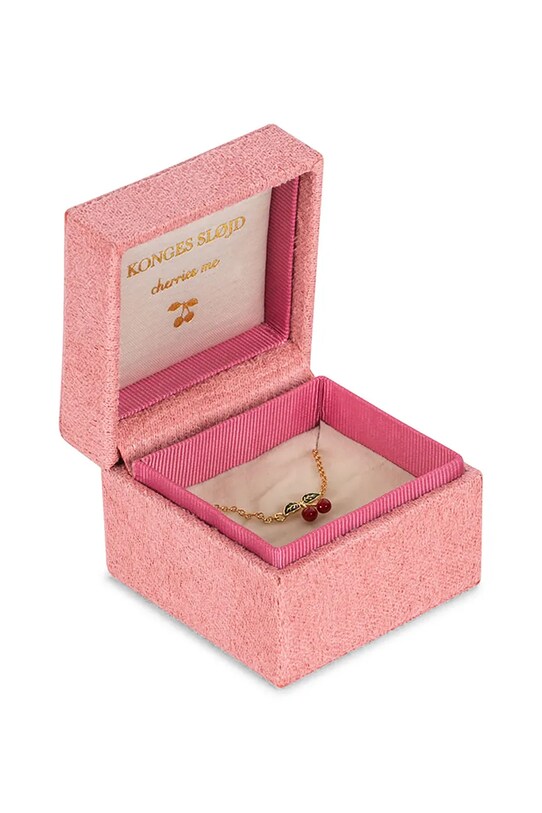 Ogrlica iz srebra prevlečenega z zlatom Konges Sløjd 24K GOLD PLATING CHERRY NECKLACE zlata KS102265