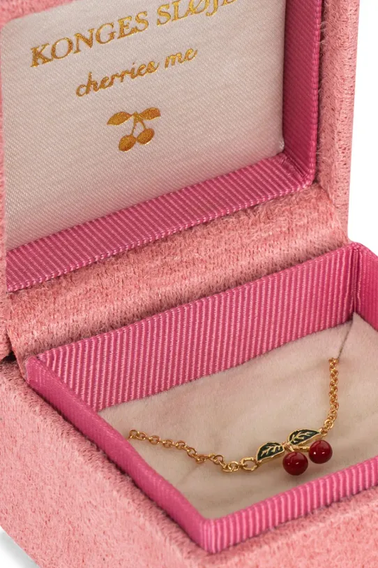 Konges Sløjd naszyjnik ze srebra pokrytego złotem 24K GOLD PLATING CHERRY NECKLACE KS102265 złoty SS25