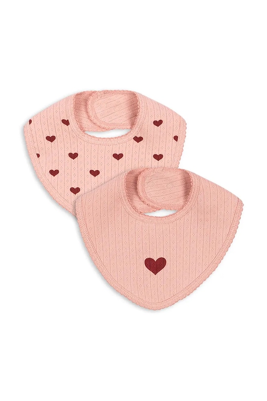 Konges Sløjd śliniak niemowlęcy MINNIE 2 PACK BIB 2-pack Produkt niemowlęcy różowy KS102589