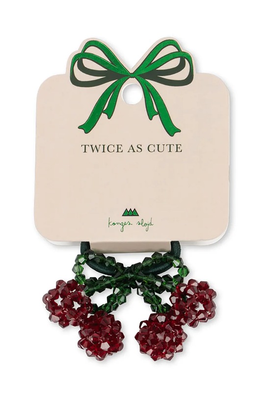 Дитячі резинки для волосся Konges Sløjd 2 PACK CHERRY HAIR ELASTIC 2-pack зелений KS102745