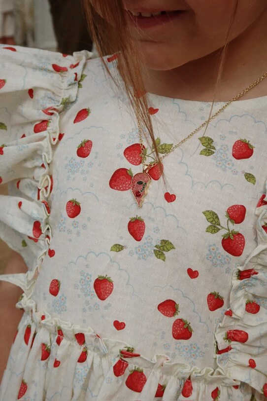 Дитячий ланцюжок Konges Sløjd BESTIE NECKLACE 2-pack рожевий KS102394