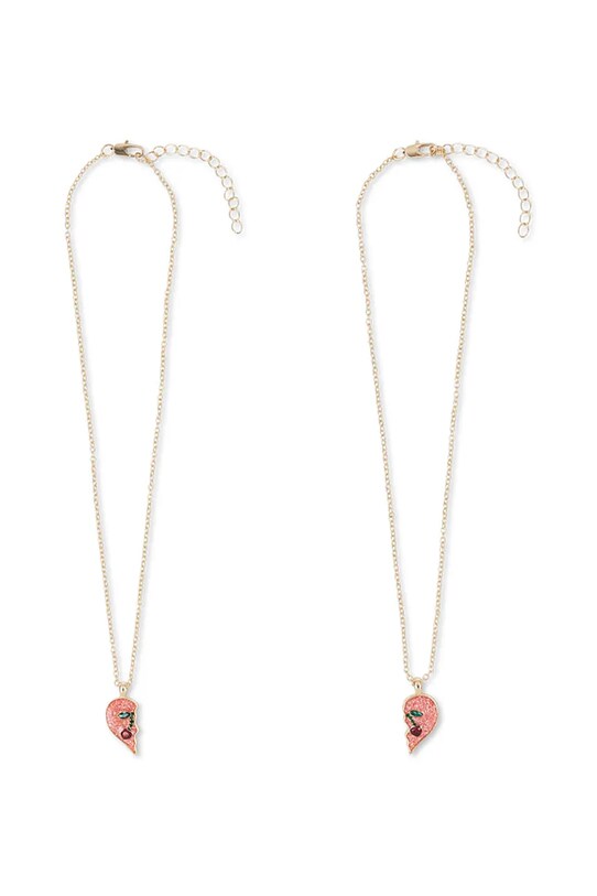 Дитячий ланцюжок Konges Sløjd BESTIE NECKLACE 2-pack KS102394 рожевий SS25
