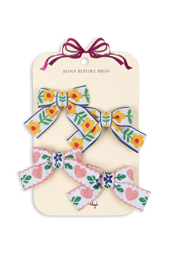 Дитячі шпильки для волосся Konges Sløjd 4 PACK BOW HAIR CLIPS 4-pack барвистий KS102747