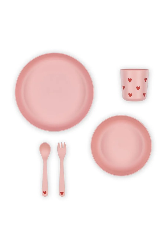 Konges Sløjd gyerek étkészlét PLA DINNER SET KS102334.G rózsaszín SS25