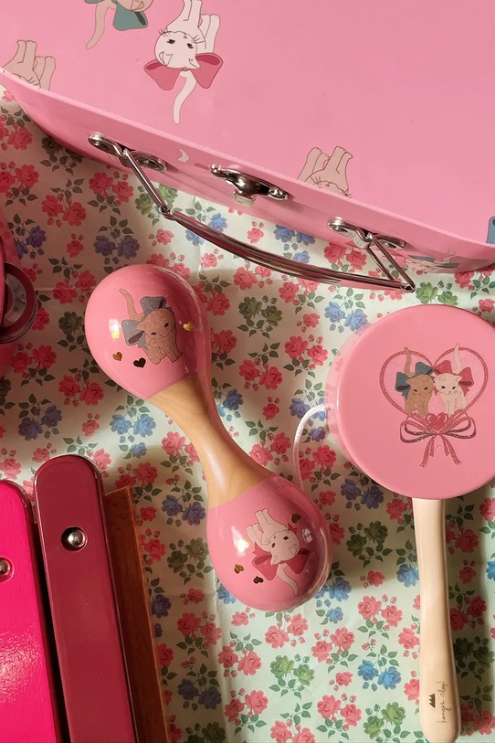 Konges Sløjd set de instrumente muzicale WOODEN MUSIC SETS FSC roz KS102347.G