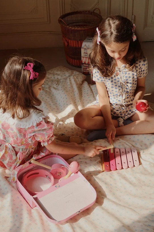 Konges Sløjd set de instrumente muzicale WOODEN MUSIC SETS FSC KS102347.G roz