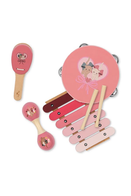 Konges Sløjd set de instrumente muzicale WOODEN MUSIC SETS FSC KS102347.G roz SS25