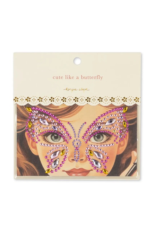 Konges Sløjd naklejki do twarzy BUTTERFLY FACE JEWELS różowy KS102606