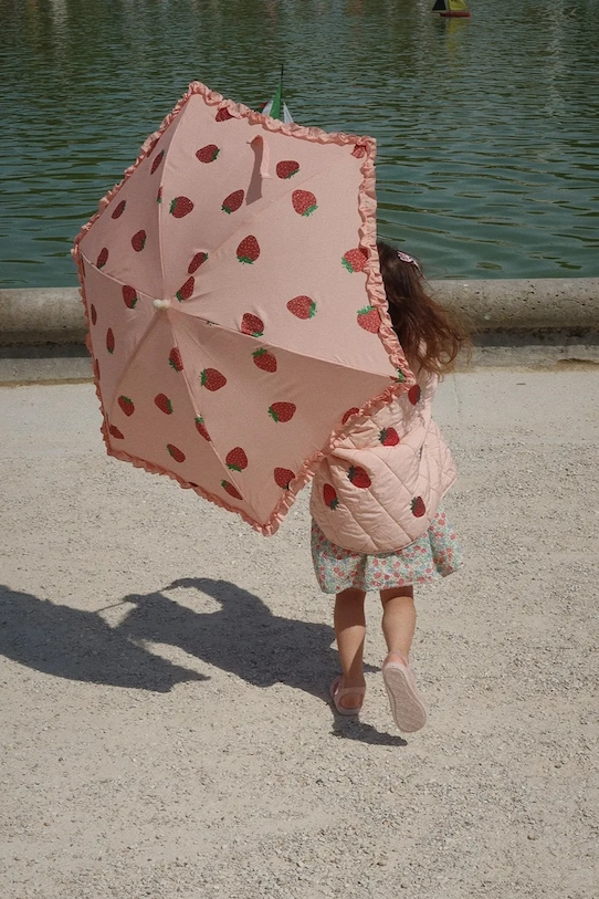 Konges Sløjd ombrello per bambini FRILL UMBRELLA rosa KS102739