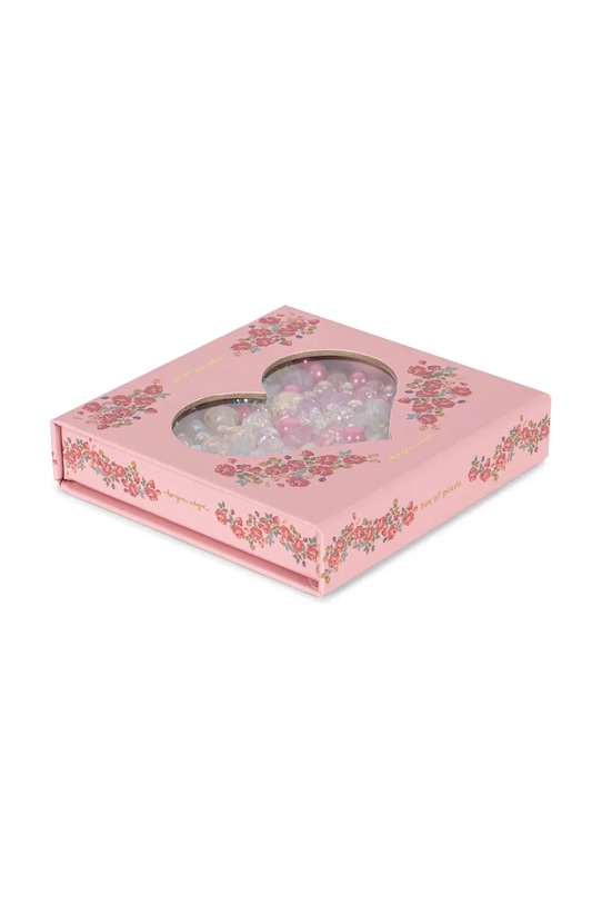 Dziewczynka Konges Sløjd zestaw koralików BOX OF PEARLS FSC KS102915 różowy