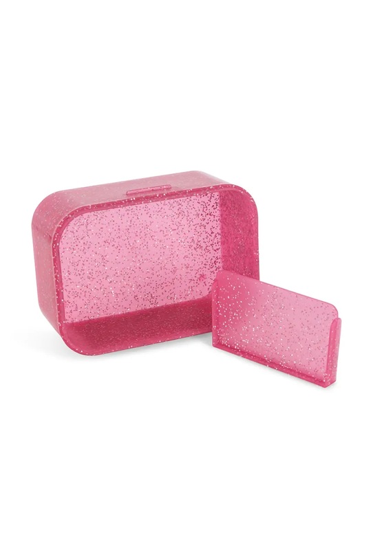 Konges Sløjd cutie de prânz pentru copii LUNCH BOX GLITTER roz KS102744