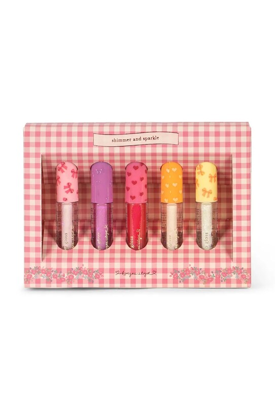 Konges Sløjd set luciu de buze GLITTER LIP GLOSS 5 PCS 5-pack roz KS102826