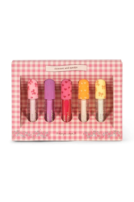 Konges Sløjd set luciu de buze GLITTER LIP GLOSS 5 PCS 5-pack roz KS102826