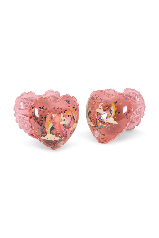 Plavecké rukávniky pre deti Konges Sløjd WATER WINGS HEART TRANSPARENT KS102551 ružová SS25