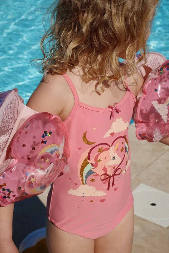Konges Sløjd aripioare de înot pentru copii WATER WINGS HEART TRANSPARENT KS102551 roz