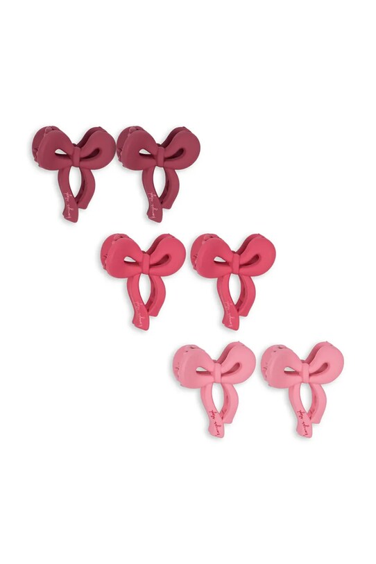 Konges Sløjd spinki do włosów dziecięce 6 PACK MINI BOW HAIR CLIP KS103213 różowy SS25