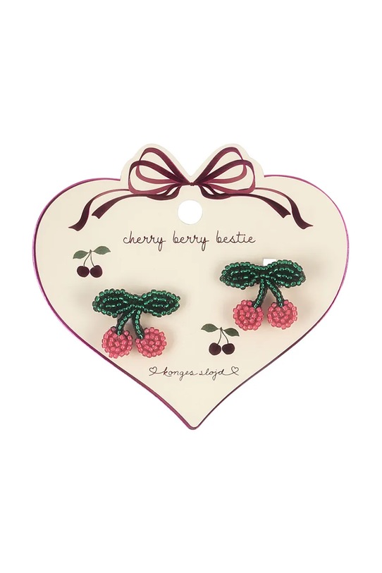 Шпильки для волосся Konges Sløjd 2 PACK PEARLY HAIR CLIPS CHERRY KS103302 червоний SS25