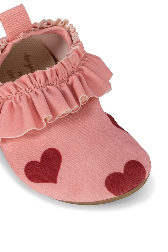 Konges Sløjd pantofi de apă pentru copii MERLE FRILL SWIM SHOES KS103347 roz SS25
