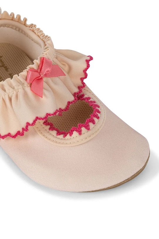 Konges Sløjd pantofi de apă pentru copii KITTY FRILL SWIM SHOES KS103350 roz SS25