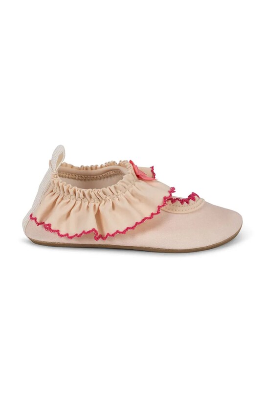 Konges Sløjd pantofi de apă pentru copii KITTY FRILL SWIM SHOES KS103350 roz
