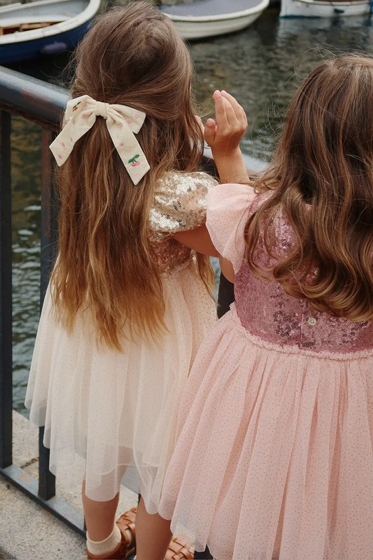 Заколка для волос Konges Sløjd VELVET BOW PEARLY HAIR CLIP KS103208