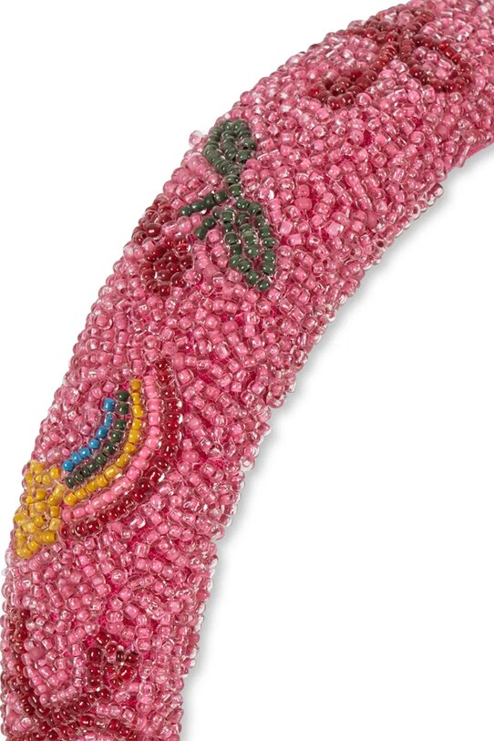 DÍVKA Dětská čelenka do vlasů Konges Sløjd BEADED HAIRBRACE KS103301 růžová