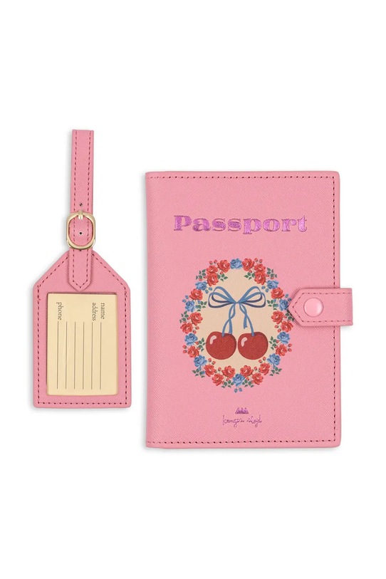 Batožinový štítok Konges Sløjd VOYAGE TRAVEL SET ružová KS103027.G