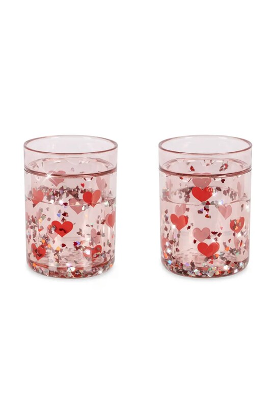 Дитячий кухлик Konges Sløjd 2 PACK GLITTER CUPS 2-pack KS103370 рожевий SS25