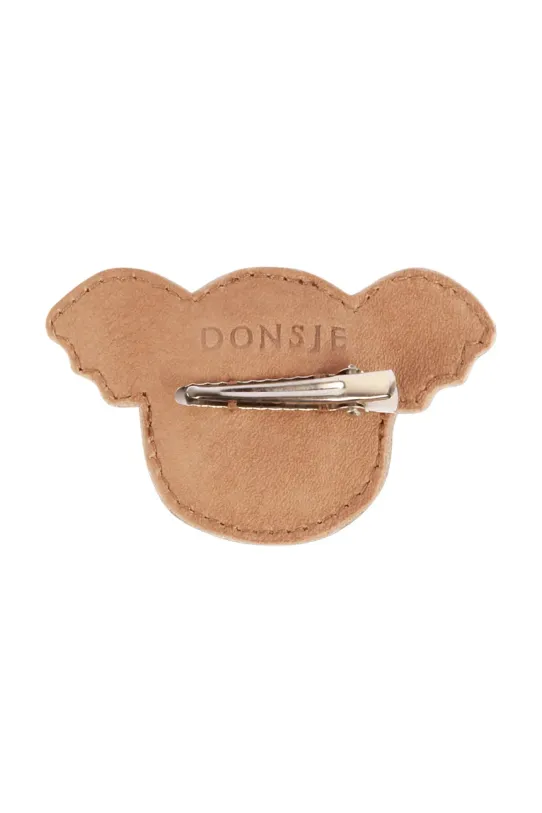 Девочка Детская заколка для волос Donsje Josy Classic Hairclip Koala 6009010 коричневый