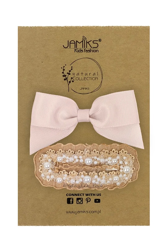 Παιδικά κλιπ μαλλιών Jamiks SERENITY ροζ SERENITY.Spink.JWH111.G