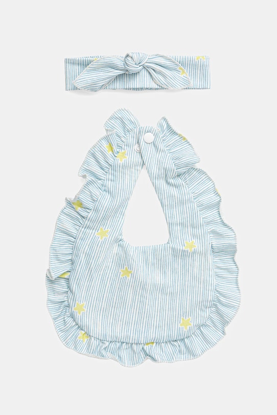 United Colors of Benetton bavetă și bandă pentru bebeluși 2-pack Produs pentru bebe albastru 6FZSA800K.W.Seasonal