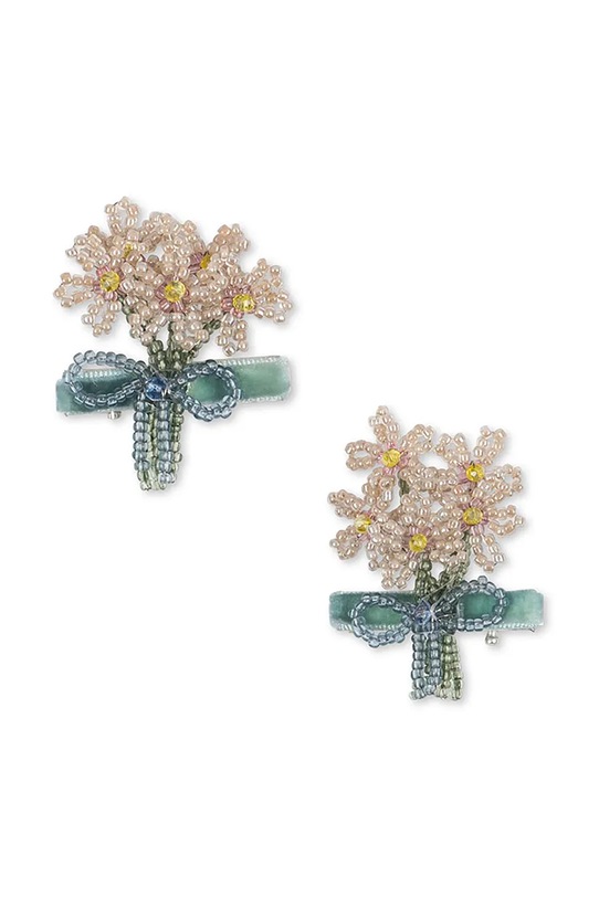 Konges Sløjd spinki do włosów dziecięce CELEBRATION 2 PACK BOUQUET HAIR CLIP 2-pack beżowy KS103572