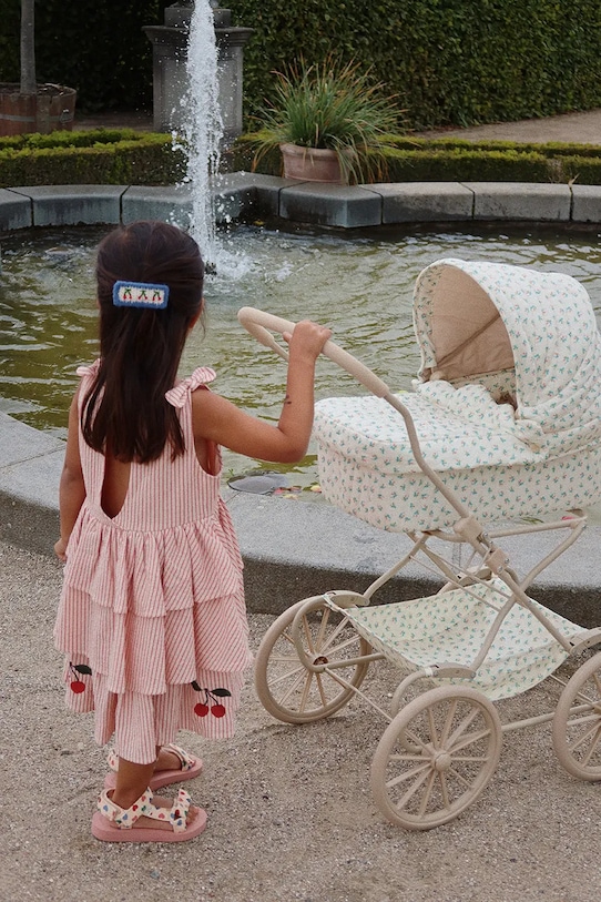 Konges Sløjd spinki do włosów CHERRY CROCHET HAIR CLIP beżowy KS100829