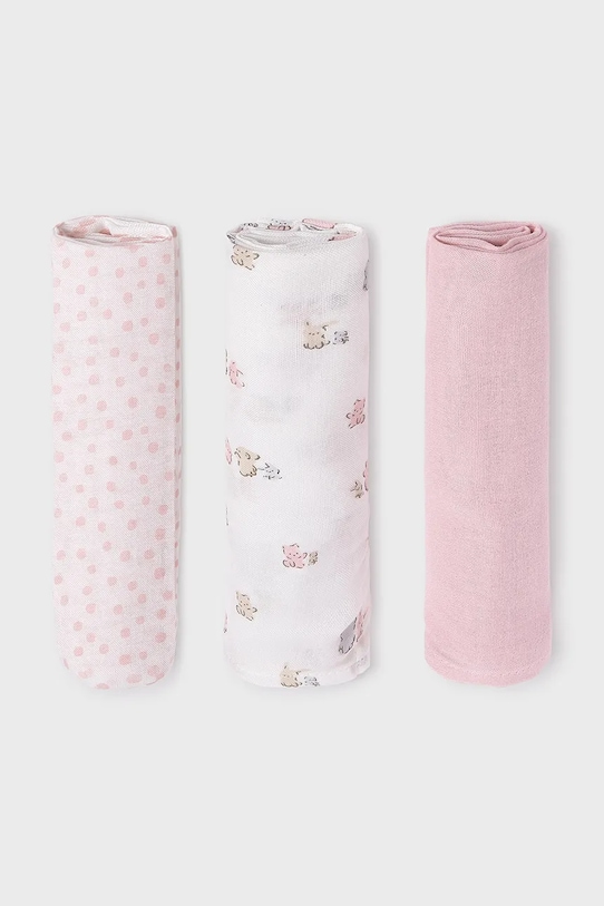 Detská plienka Mayoral Newborn 3-pak 3-pak ružová 9872.1A.Newborn.PPYH