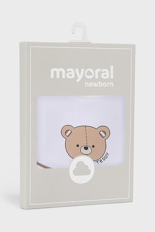 Chłopiec Mayoral Newborn śliniak niemowlęcy 2-pack 9877.1E.Newborn.PPYH biały