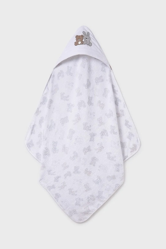 Детское хлопковое полотенце с капюшоном Mayoral Newborn Для младенцев белый 9917.2G.Newborn.PPYH