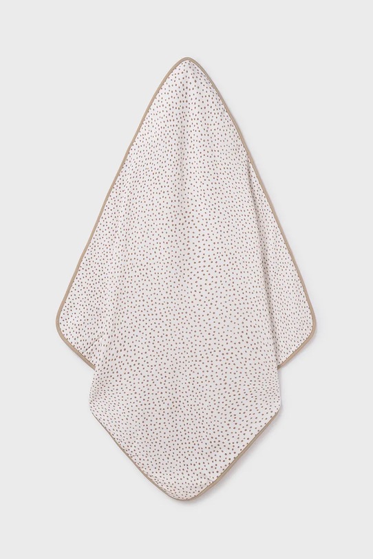 Chłopiec Mayoral Newborn ręcznik z kapturem niemowlęcy 9918.1A.Newborn.PPYH beżowy