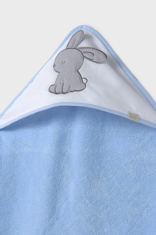 Chłopiec Mayoral Newborn ręcznik z kapturem niemowlęcy 9918.1A.Newborn.PPYH niebieski