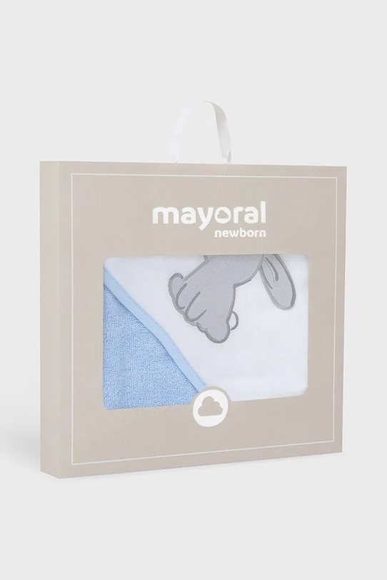 Mayoral Newborn ręcznik z kapturem niemowlęcy niebieski 9918.1A.Newborn.PPYH