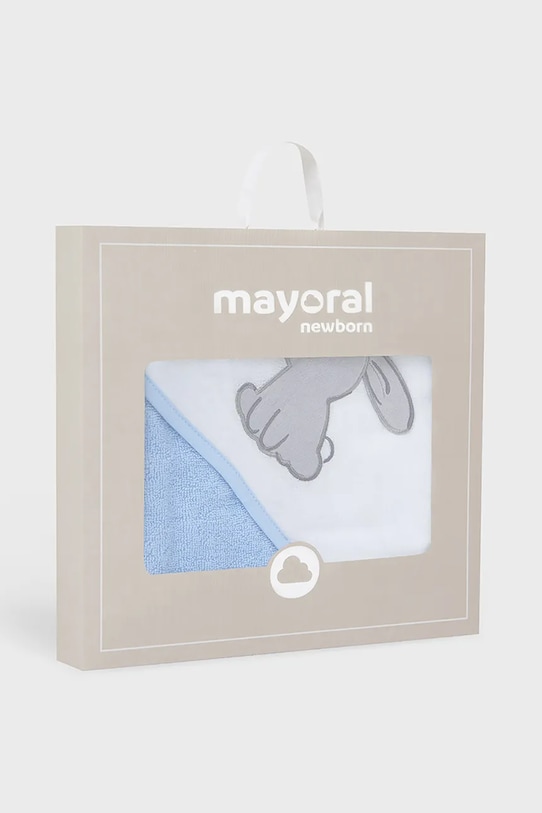Mayoral Newborn ręcznik z kapturem niemowlęcy niebieski 9918.1A.Newborn.PPYH