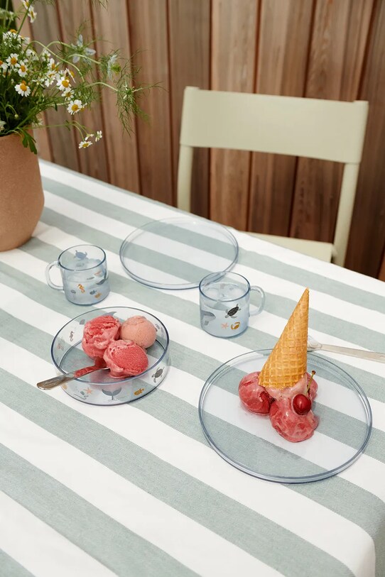 Liewood set de cină pentru copii Siva Printed Tritan Tableware Set LW19969 albastru SS25