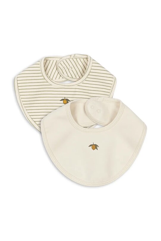 Dětský podbradník Konges Sløjd BASIC 2 PACK BIB 2-pack Kojenecký výrobek béžová KS102251