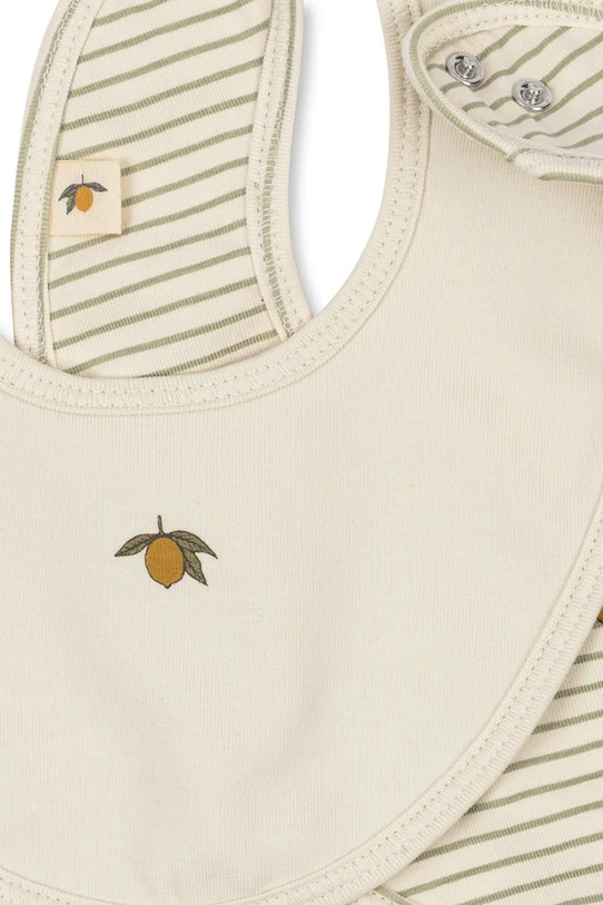 Хлопчик Дитячий слюнявчик Konges Sløjd BASIC 2 PACK BIB 2-pack KS102251 бежевий