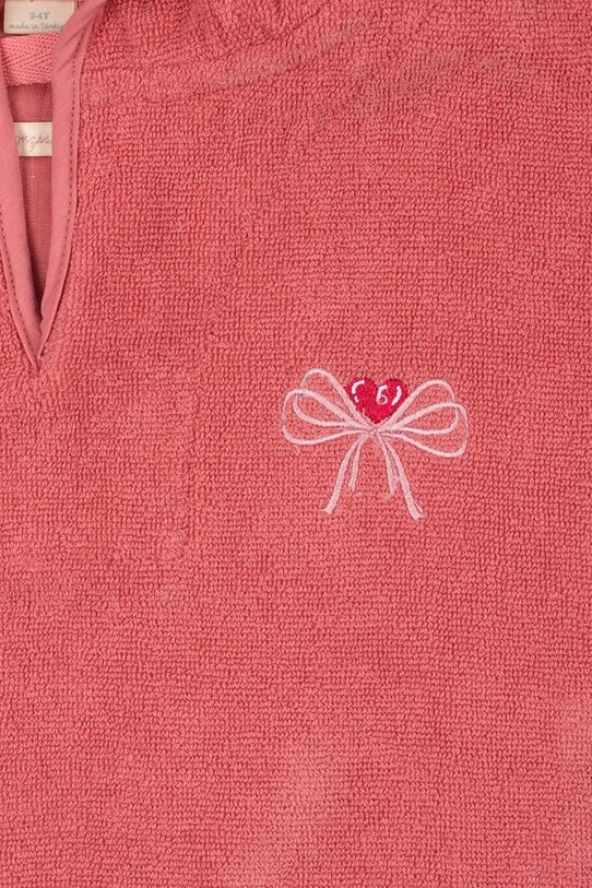Детский хлопковый халат Konges Sløjd TERRY PONCHO EMBROIDERY GOTS оранжевый KS102809