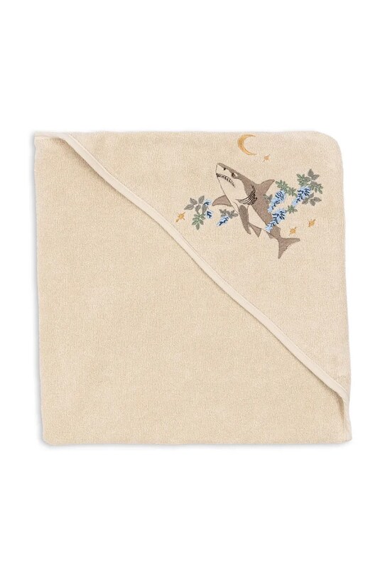 Konges Sløjd gyerek pamut törölköző TERRY TOWEL EMBROIDERY GOTS KS102810 bézs SS25