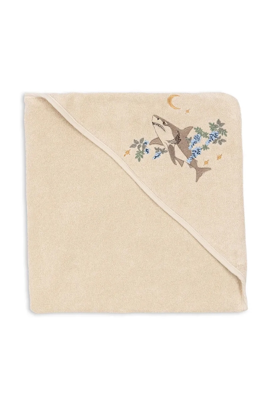 Konges Sløjd ręcznik bawełniany dziecięcy TERRY TOWEL EMBROIDERY GOTS KS102810 beżowy SS25