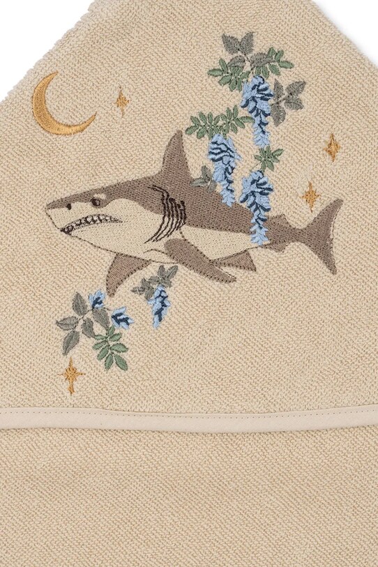 Fiú Konges Sløjd gyerek pamut törölköző TERRY TOWEL EMBROIDERY GOTS KS102810 bézs