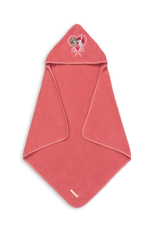 Детское хлопковое полотенце Konges Sløjd TERRY TOWEL EMBROIDERY GOTS оранжевый KS102810